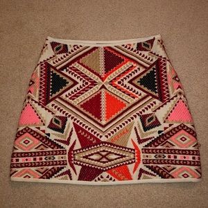 Top Shop Geometric Tribal Print Mini Skirt 4
